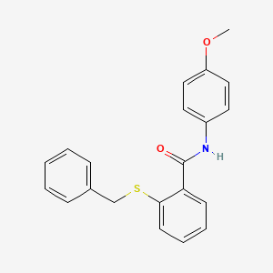 molecular formula C21H19NO2S B1242019 N-(4-甲氧基苯基)-2-(苯甲硫基)苯甲酰胺 