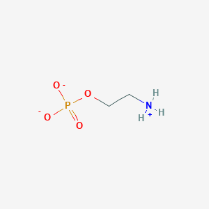 molecular formula C2H7NO4P- B1242027 2-Ammonioethyl phosphate 