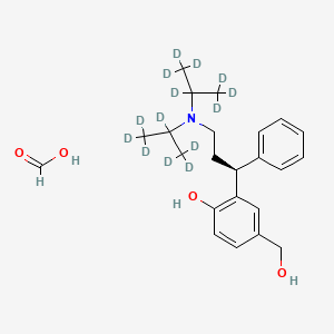 molecular formula C23H33NO4 B12420291 (S)-5-Hydroxymethyl Tolterodine-d14 Formate 