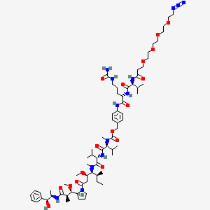 molecular formula C69H113N13O17 B12420293 Azido-PEG4-Val-Cit-PAB-MMAE 