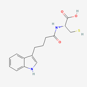 molecular formula C15H18N2O3S B1242032 N-[4-(indol-3-yl)butanoyl]-L-cysteine 