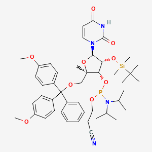 molecular formula C46H63N4O9PSi B12420396 DMTr-4'-Me-U-CED-TBDMS phosphoramidite 
