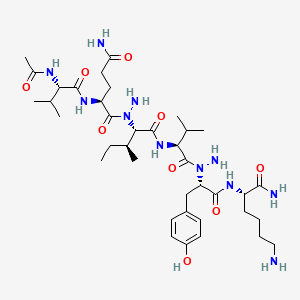 molecular formula C38H65N11O9 B12420454 Ac-Val-Gln-aIle-Val-aTyr-Lys-NH2 