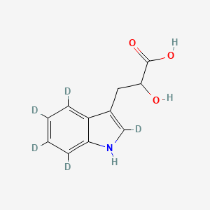 molecular formula C11H11NO3 B12420465 Indolelactic acid-d5 