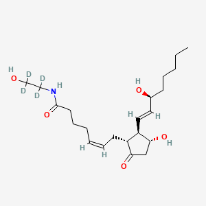 molecular formula C22H37NO5 B12420471 Prostaglandin E2 Ethanolamide-d4 