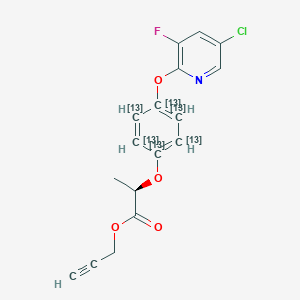 molecular formula C17H13ClFNO4 B12420480 Clodinafop Propargyl-13C6 