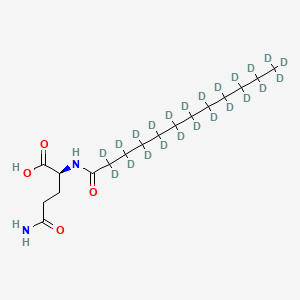 molecular formula C17H32N2O4 B12420521 N2-Lauroyl-L-glutamine-d23 