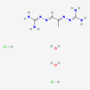 molecular formula C5H18Cl2N8O2 B1242053 1,1'-(Methylethanedilidenedinitrilo)biguanidine dihydrochloride dihydrate CAS No. 31959-87-2