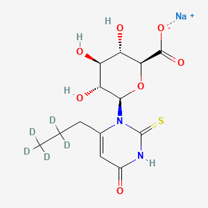 molecular formula C13H17N2NaO7S B12420564 Propylthiouracil-d5 N-Beta-D-Glucuronide Sodium Salt 