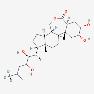 molecular formula C27H46O6 B12420611 28-Nor Brassinolide-d3 