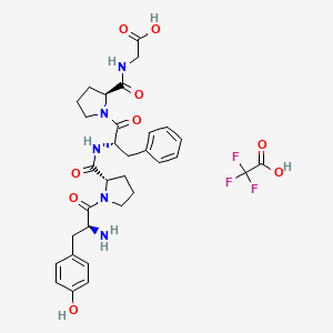 molecular formula C32H38F3N5O9 B12420632 H-Tyr-Pro-Phe-Pro-Gly-OH.TFA 