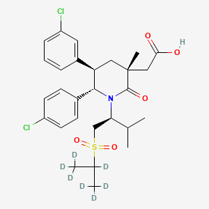 molecular formula C28H35Cl2NO5S B12420635 Navtemadlin-d7 