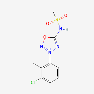 molecular formula C9H10ClN4O3S+ B1242064 N-[3-(3-chloro-2-methylphenyl)oxatriazol-3-ium-5-yl]methanesulfonamide 