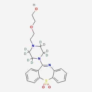 molecular formula C21H25N3O4S B12420645 Quetiapine sulfone-d8 