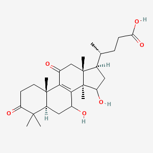 molecular formula C27H40O6 B12420774 7,15-Dihydroxy-4,4,14-trimethyl-3,11-dioxochol-8-en-24-oic acid 