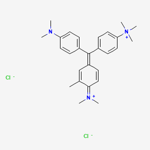 molecular formula C27H35Cl2N3 B1242079 Iodine Green CAS No. 33231-00-4