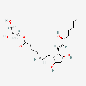 molecular formula C23H40O7 B12420796 Prostaglandin F2|A-1-glyceryl ester-d5 