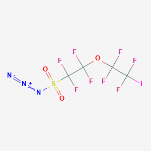 molecular formula C4F8IN3O3S B124208 3-Oxa-5-iodooctafluoropentylsulfonyl azide CAS No. 144951-87-1