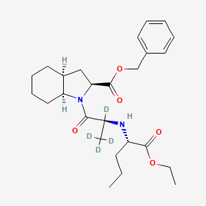 molecular formula C26H38N2O5 B12420830 (1S)-Perindopril-d4 Benzyl Ester 
