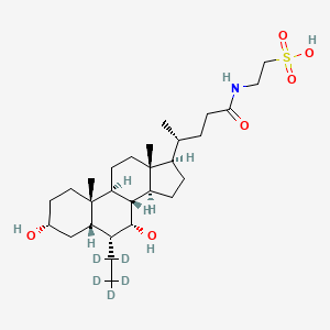molecular formula C28H49NO6S B12420831 Tauro-Obeticholic acid-d5 (sodium) 