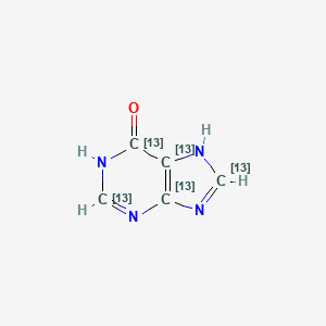 molecular formula C5H4N4O B12420835 Hypoxanthine-13C5 