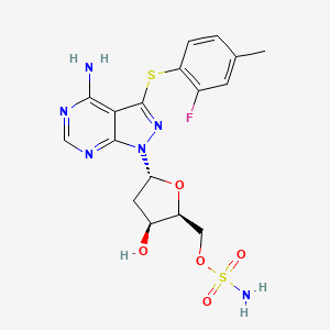 molecular formula C17H19FN6O5S2 B12420836 Atg7-IN-1 