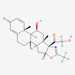 molecular formula C23H29NO5 B12420859 21-Desacetyldeflazacort-D5 