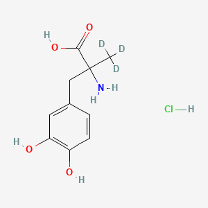 molecular formula C10H14ClNO4 B12420863 Methyldopa-d3 (hydrochloride) 