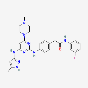 molecular formula C27H30FN9O B12420912 Ret-IN-11 