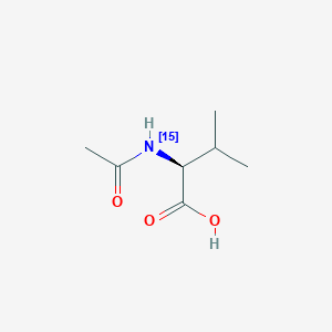 molecular formula C7H13NO3 B12421053 Acetylvaline-15N 