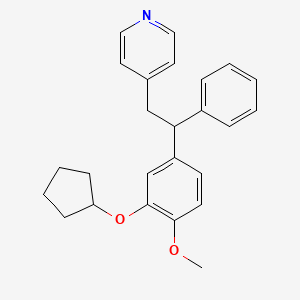 2-(Cyclopentyloxy)-4-[alpha-(4-pyridylmethyl)benzyl]anisole
