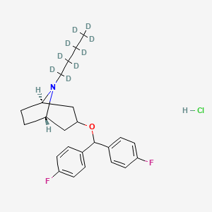molecular formula C24H30ClF2NO B12421075 JWH-007-d9 Hydrochloride 