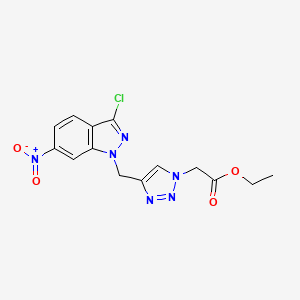 molecular formula C14H13ClN6O4 B12421088 Antileishmanial agent-3 