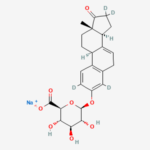 molecular formula C24H27NaO8 B12421186 Equilin-d4 3-O-Beta-D-Glucuronide Sodium Salt-MOQ 