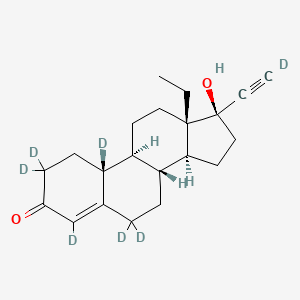 molecular formula C21H28O2 B12421208 D-(-)-Norgestrel-d7 