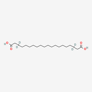 molecular formula C20H38O4 B12421209 Eicosanedioic acid-d4 