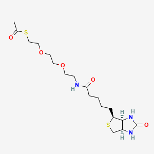molecular formula C18H31N3O5S2 B12421390 Biotin-PEG2-methyl ethanethioate 