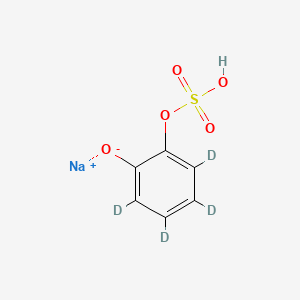 molecular formula C6H5NaO5S B12421423 Catechol sulfate-d4 (sodium) 