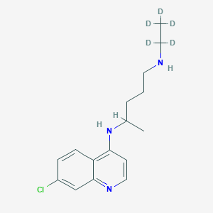 molecular formula C16H22ClN3 B12421440 Desethyl chloroquine-D5 