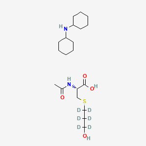 molecular formula C20H38N2O4S B12421478 N-Acetyl-S-(3-hydroxypropyl-1,1,2,2,3,3-D6)cysteine, Dicyclohexylammonium Salt 