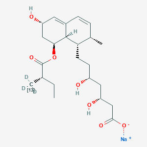 molecular formula C23H35NaO7 B12421505 Pravastatin-13C,d3 (sodium) 