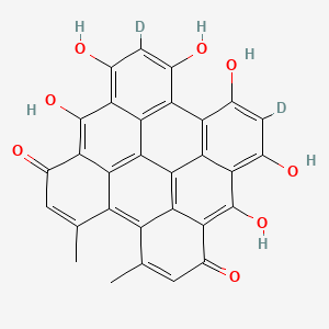 molecular formula C30H16O8 B12421530 Hypericin-d2 