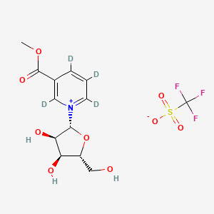 molecular formula C13H16F3NO9S B12421609 Nicotinic Acid Riboside-d4 Methyl Ester Triflate 