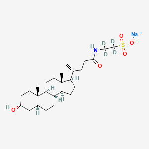 molecular formula C26H44NNaO5S B12421616 Taurolithocholic acid-d4-1 (sodium) 