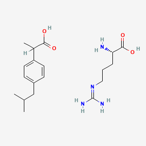 molecular formula C19H32N4O4 B1242172 Ibuprofen arginine [WHO-DD] CAS No. 57469-82-6