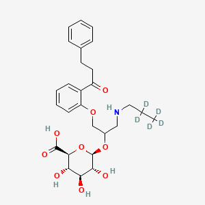 molecular formula C27H35NO9 B12421749 Propafenone beta-D-glucuronide-d5 