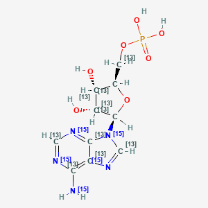 molecular formula C10H14N5O7P B12421751 Adenosine monophosphate-13C10,15N5 