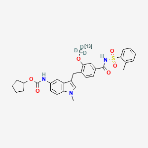 molecular formula C31H33N3O6S B12421790 Zafirlukast-13C,d3 
