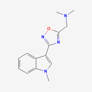 N,N-dimethyl-1-[3-(1-methyl-3-indolyl)-1,2,4-oxadiazol-5-yl]methanamine