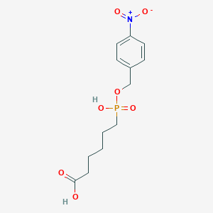 molecular formula C13H18NO7P B1242181 6-{Hydroxy[(4-nitrobenzyl)oxy]phosphoryl}hexanoic acid 